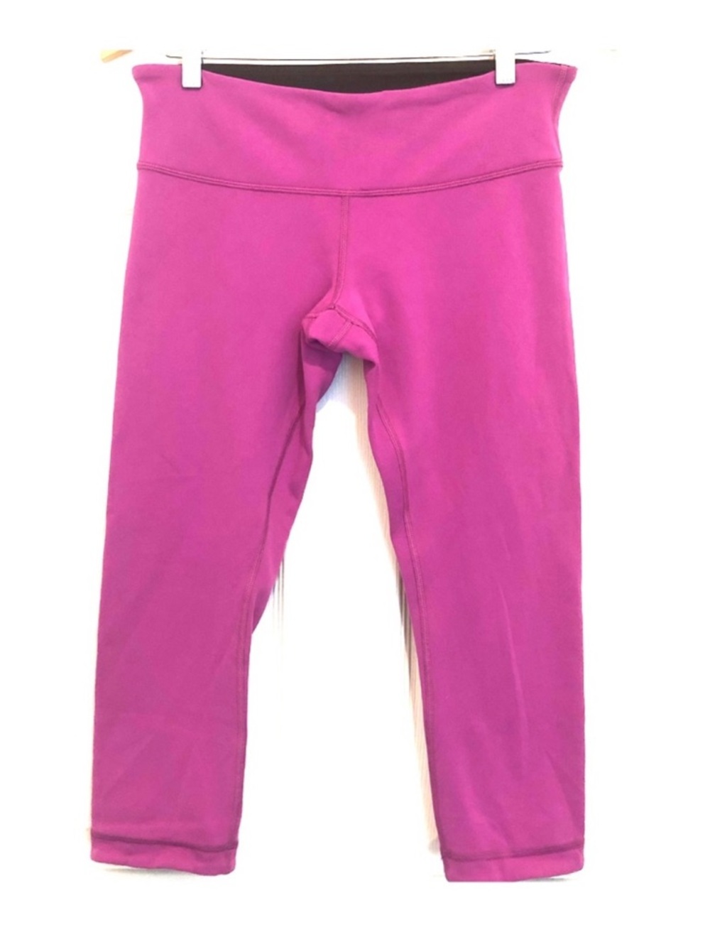 lululemon athletica Reversible Wunder Under Crop Leggings Pink/Black size 10